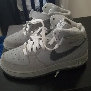 Gray nike air force ones